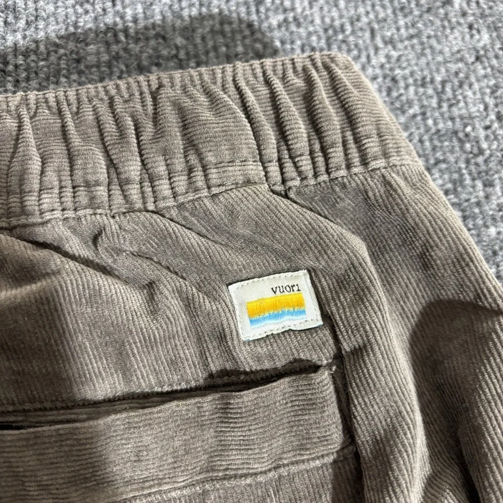 Vuori Optimist Pants Corduroy Joggers Large Charcoal Grey V440 Elastic